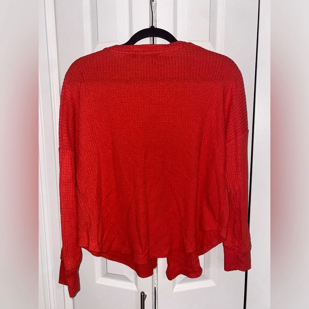 Tommy Hilfiger Red Button Long Sleeve Shirt size M